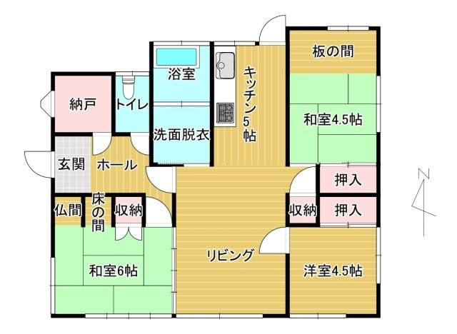 宮崎県串間市　塩屋原一戸建ての間取り