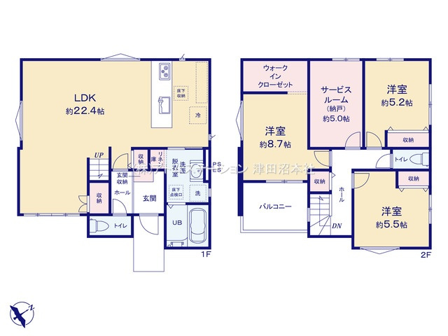 【間取り】 | アトムセレクト八千代市大和田19期　1号棟