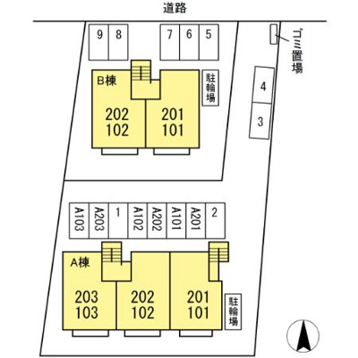 【区画図】 | サンハイツM B棟