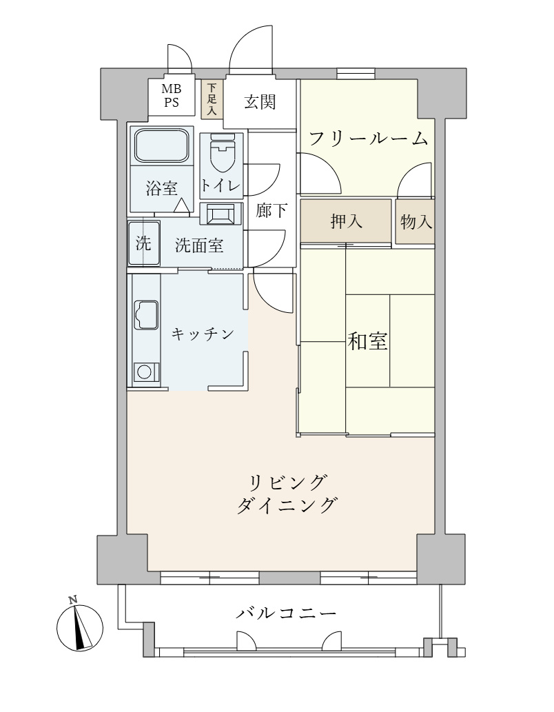 ライオンズマンション天王寺の間取り|間取り1SLDK