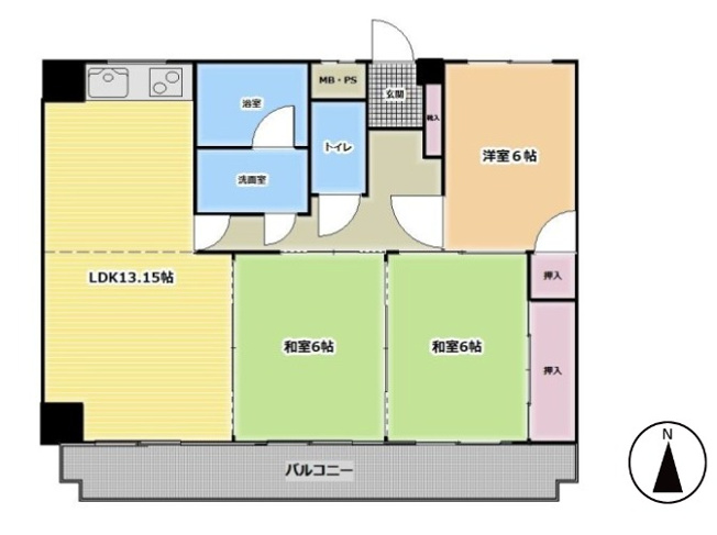【間取り】 | エバーライフ香椎第2