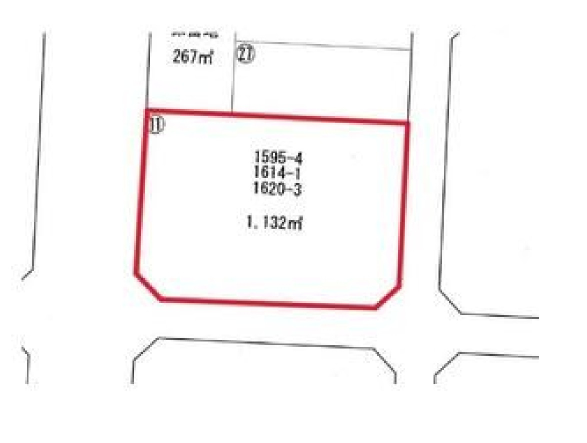 事業用地　下野市仁良川の区画図