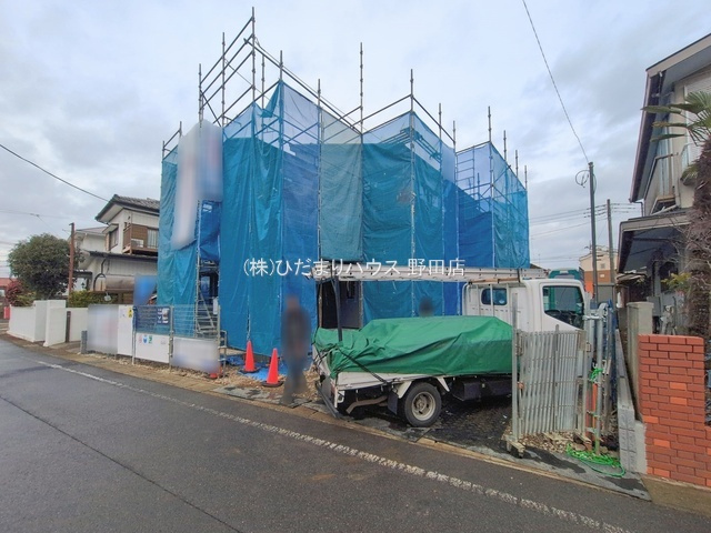 流山市東初石7期　新築戸建　1号棟の前面道路含む現地写真|一方 ： 南西 7.82m 公道