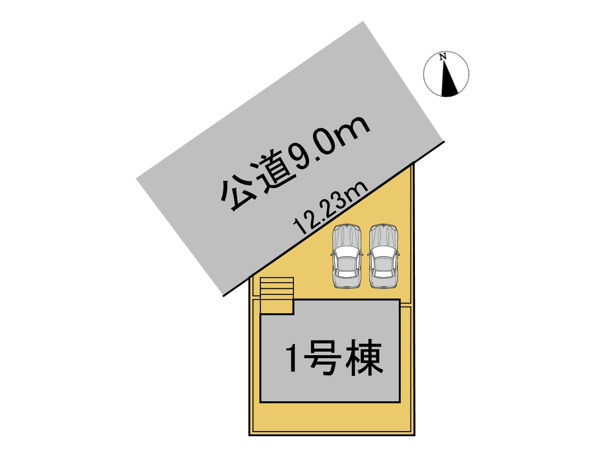クワイエ　岐阜市栄新町3丁目第1　全1区画分譲の区画図|■区画図
■YAMADA電機の　ヤマダ不動産　株式会社リライフ　
いつでもお問合わせ下さい。