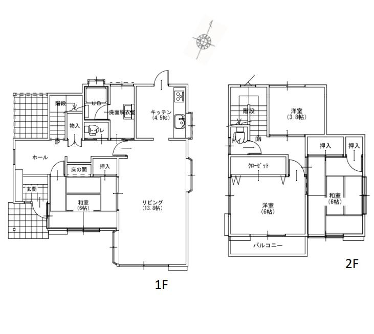阿見町中央7丁目　中古戸建の間取り