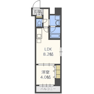 【間取り】 | 南堀江プライマリーワン