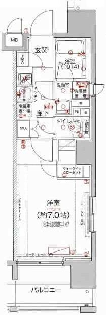 Le'a横濱関内壱番館の間取り