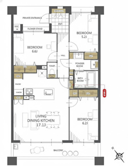 【間取り】 | パークスクエア川口