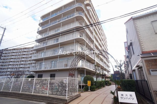 【外観】 | 東大阪サンハイツ | 【コンビニ・スーパー徒歩2分圏内♪】ローン返済目安：月々約46680円（頭金0円、変動金利0.875％、返済期間40年、ボーナス払い無しで試算しています）