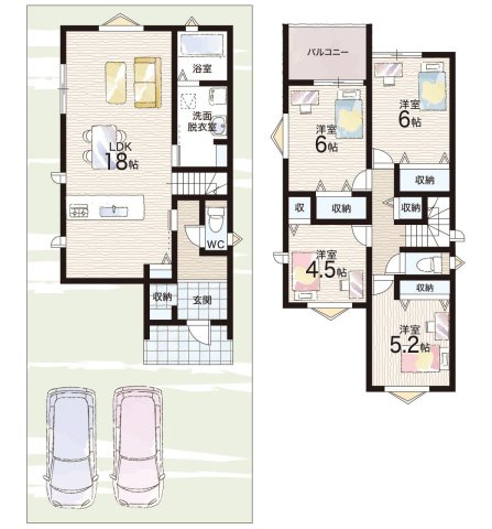 10(土)11(日)12(祝)現地説明会開催中　奈良市芝辻町の間取り|1号地