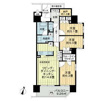 エム・ブランド相模大野の間取り
