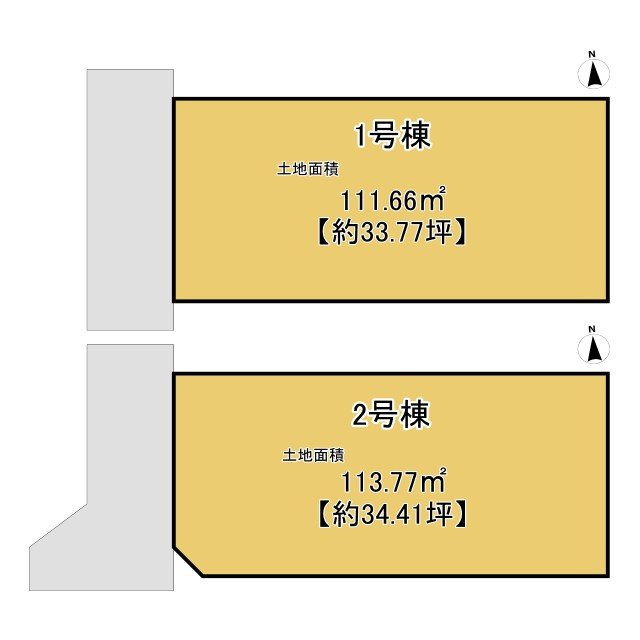【価格改定】京都市伏見区羽束師鴨川町の区画図|全２区画の分譲地です！