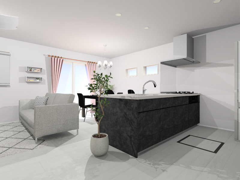 匝瑳市八日市場ロA区／太陽光発電システム付　新築一戸建のキッチン