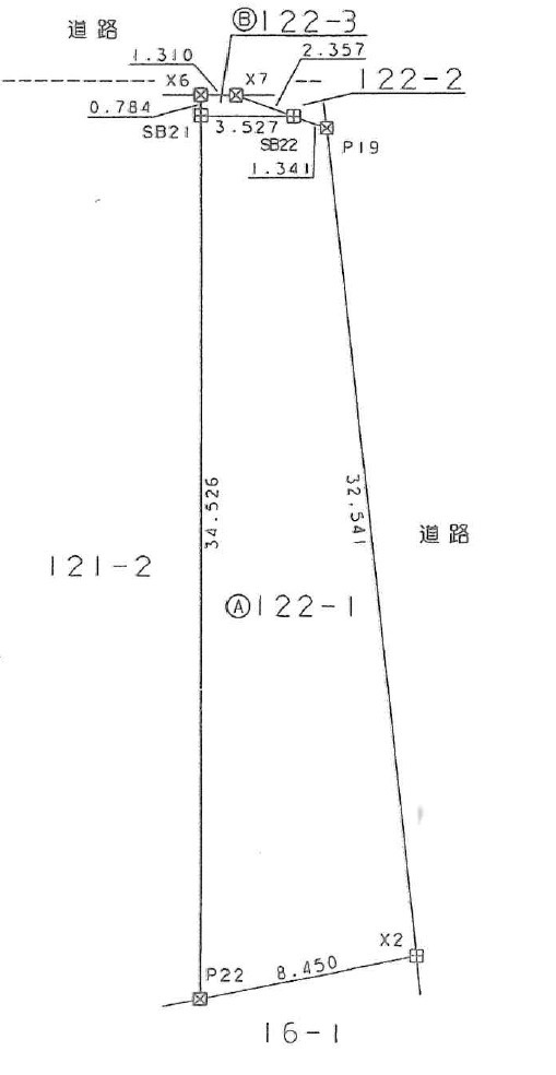 森越借地の区画図