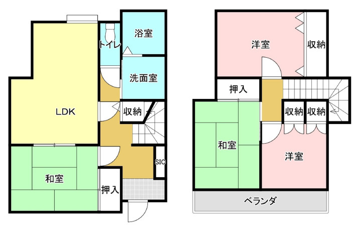 伊勢原市岡崎　中古戸建の間取り