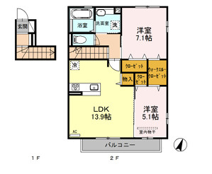 くみの木ヒルズⅠの間取り