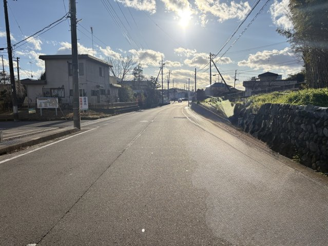 常磐下船尾村山 売土地の前面道路含む現地写真