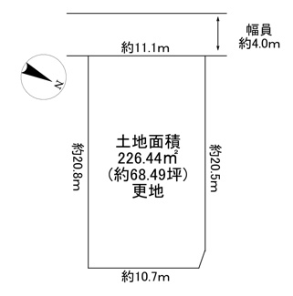 【土地図】 | 川西市松が丘町　建築条件無土地