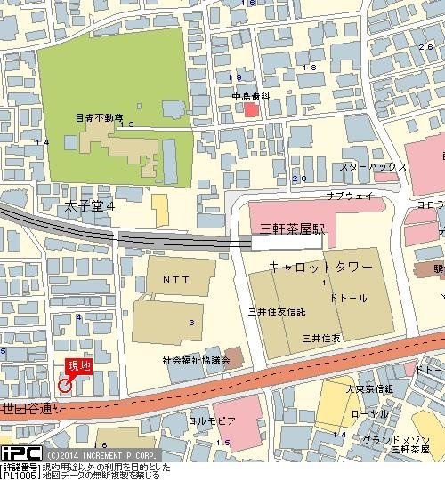 三軒茶屋リリエンハイムの地図