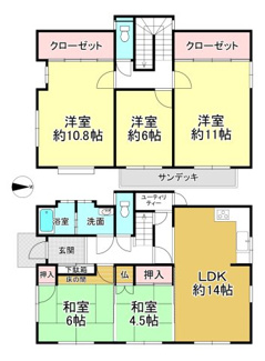 【間取り】 | 大津市清風町23-8　中古戸建