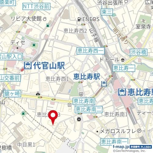 プラウド恵比寿の地図