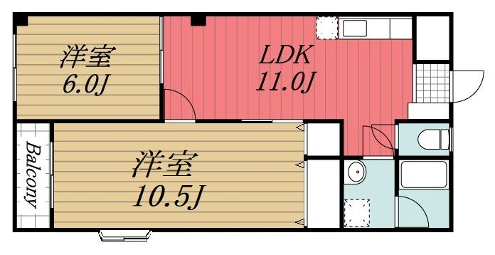 【間取り】 | コーポ大堀