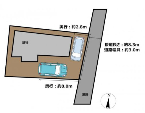 売中古戸建　中央区十軒町の区画図