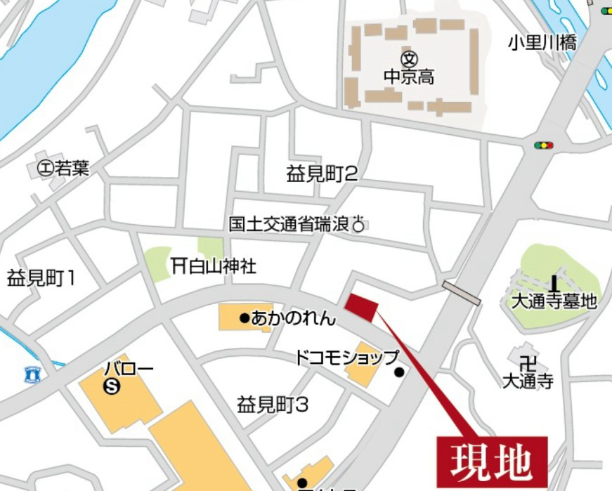 瑞浪市益見町の地図