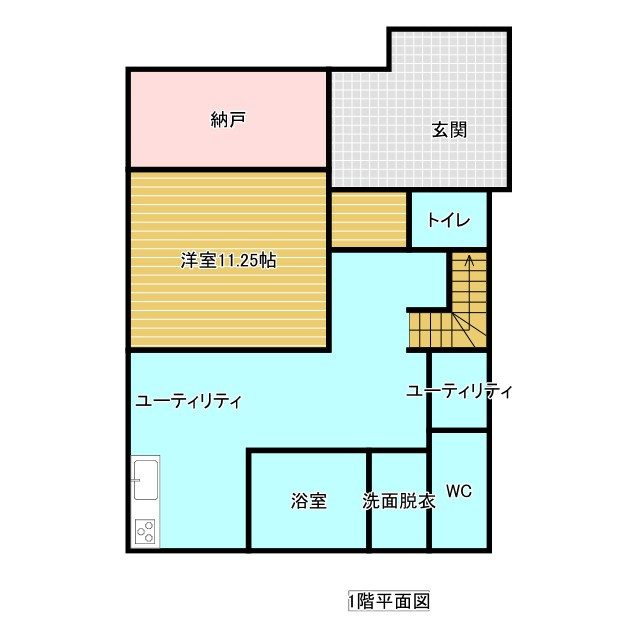 桐生市境野町7丁目中古戸建の間取り|間取り1階