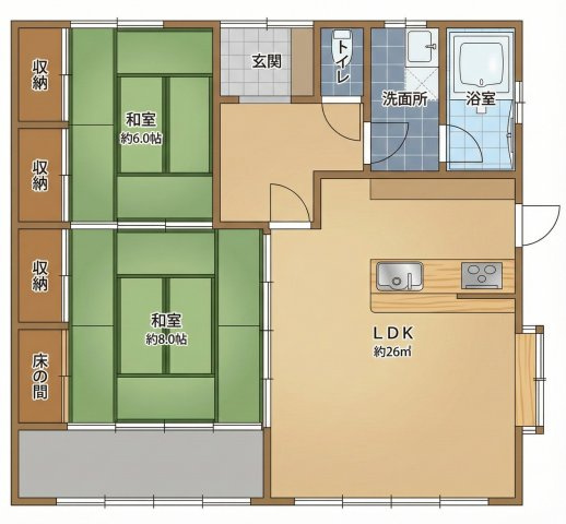 伊勢崎市堀口町　中古住宅の間取り