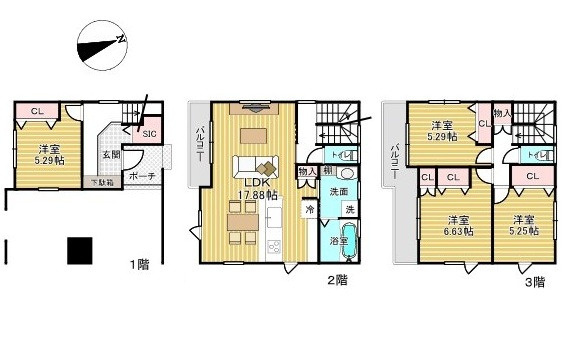 安芸郡府中町浜田本町の間取り