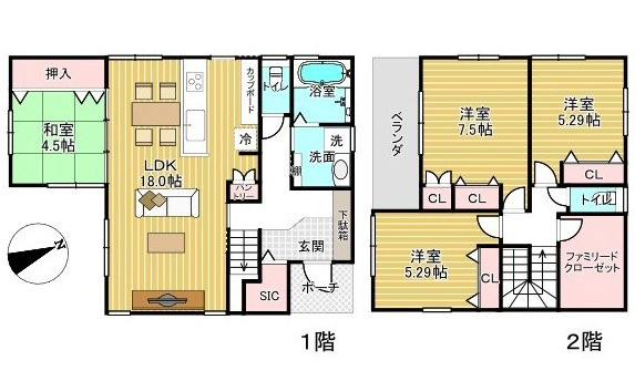 安芸郡府中町浜田本町の間取り