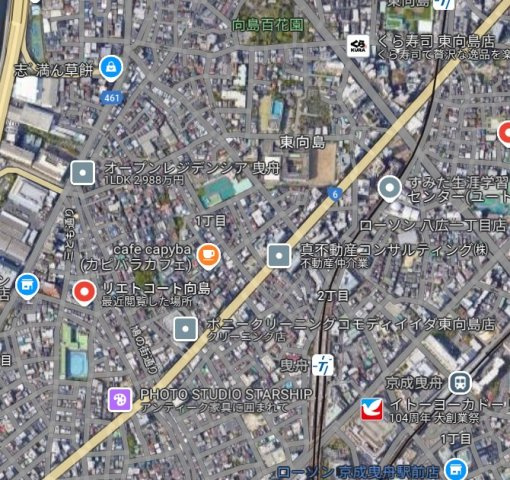 リエトコート向島の地図