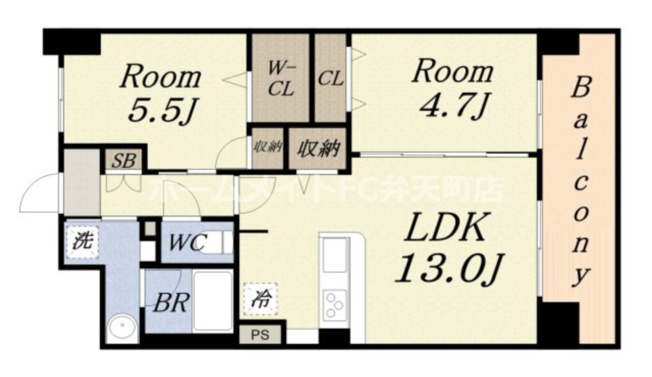【間取り】 | ベイ・グランデ弁天町