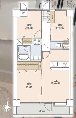 【中古マンション】ライオンズマンション与野本町 第5の間取り