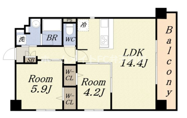 【間取り】 | ベイ・グランデ弁天町
