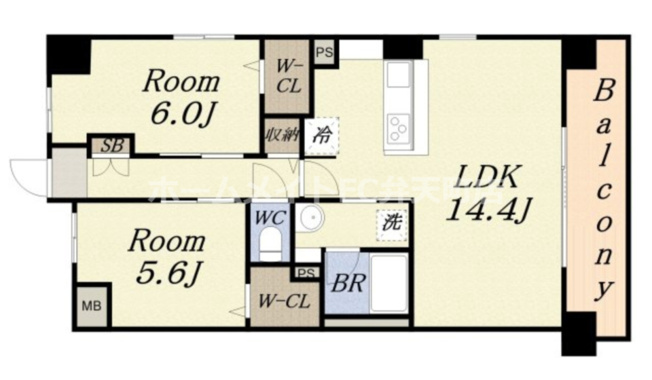 【間取り】 | ベイ・グランデ弁天町