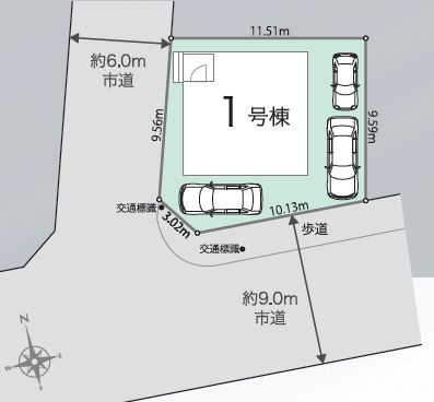 【サンスタ現地販売物件】あきる野市小川東　新築　の区画図
