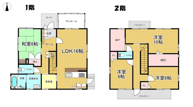 中古戸建　長野市稲里町中央三丁目の間取り