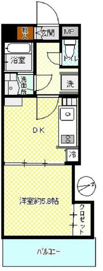 【間取り】 | 池袋ダイカンプラザ | 東向きのお部屋なので、陽当たり・通風良好です！