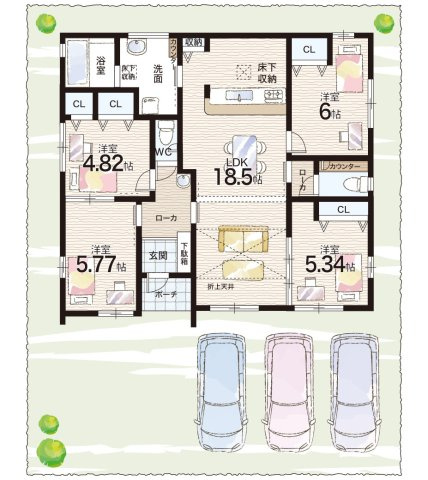 西宮市北六甲台4丁目　新築一戸建ての間取り