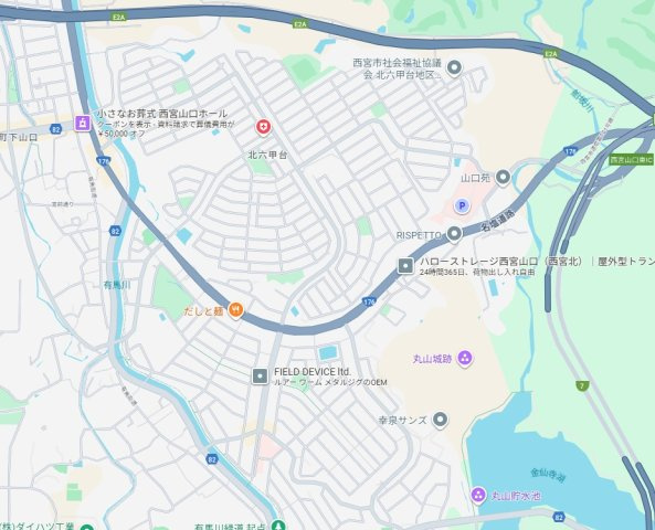 西宮市北六甲台4丁目　新築一戸建ての地図