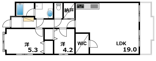 芦屋ニューコーポⅠの間取り