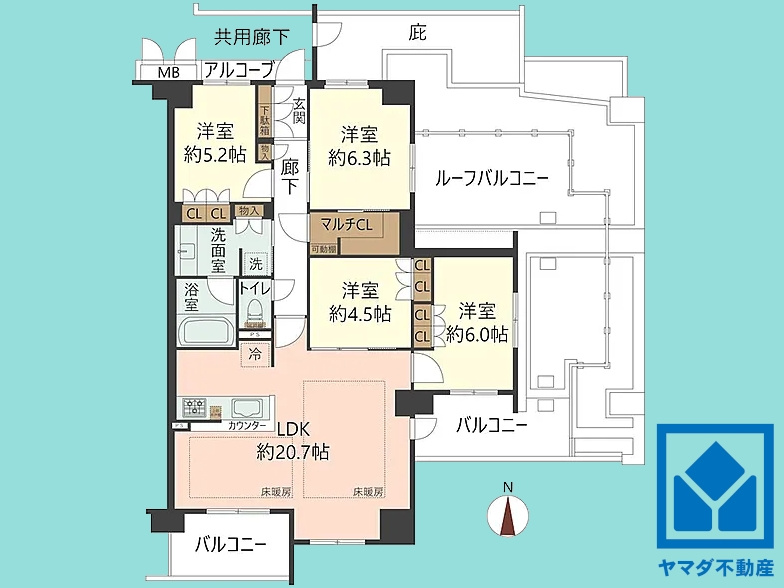 ジオ京都桂川の間取り