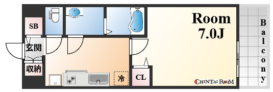 プレサンス三宮東フィールの間取り