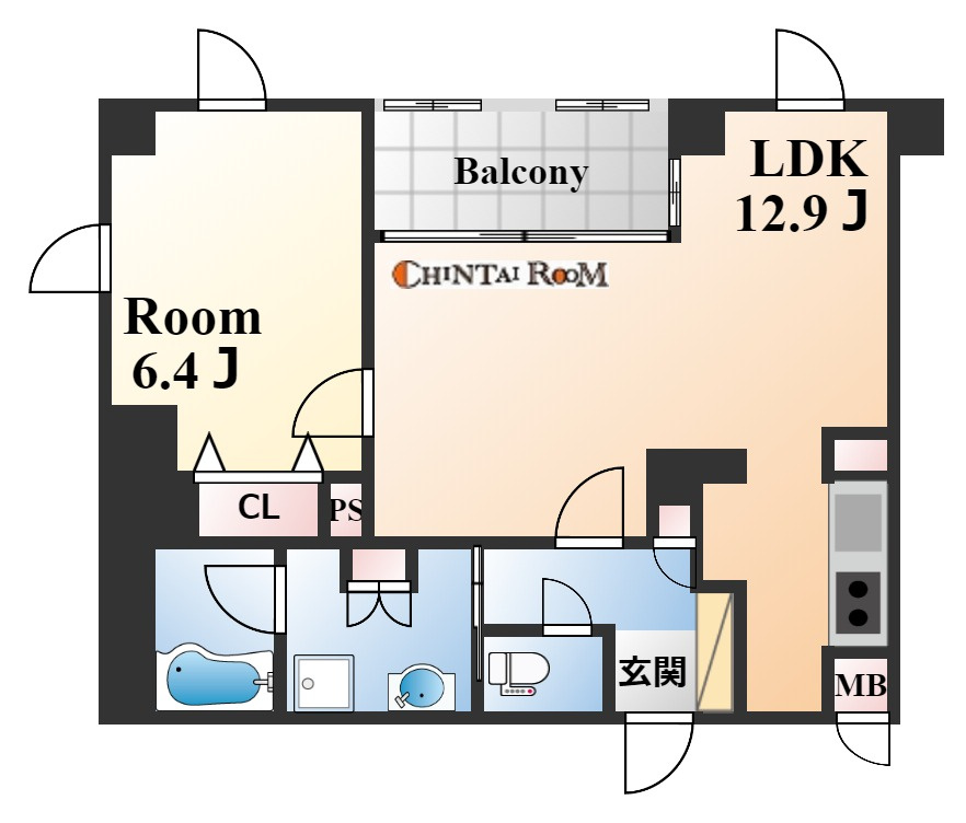 ラ・ウェゾン神戸海岸通の間取り