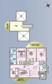 【間取り】 | クレイドルガーデン宇部市床波 第3（2号棟） | 家族の動線が込み合わないように、普段の動きがよりスムーズに出来るよう考慮しています。