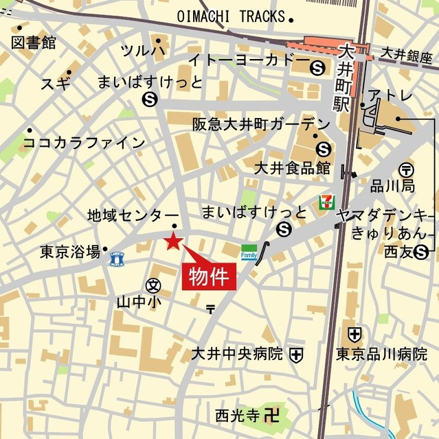 Ｆｕｕ　Ｏｉｍａｃｈｉ　ｂｙ　ＬＡＴＩＥＲＲＡの地図