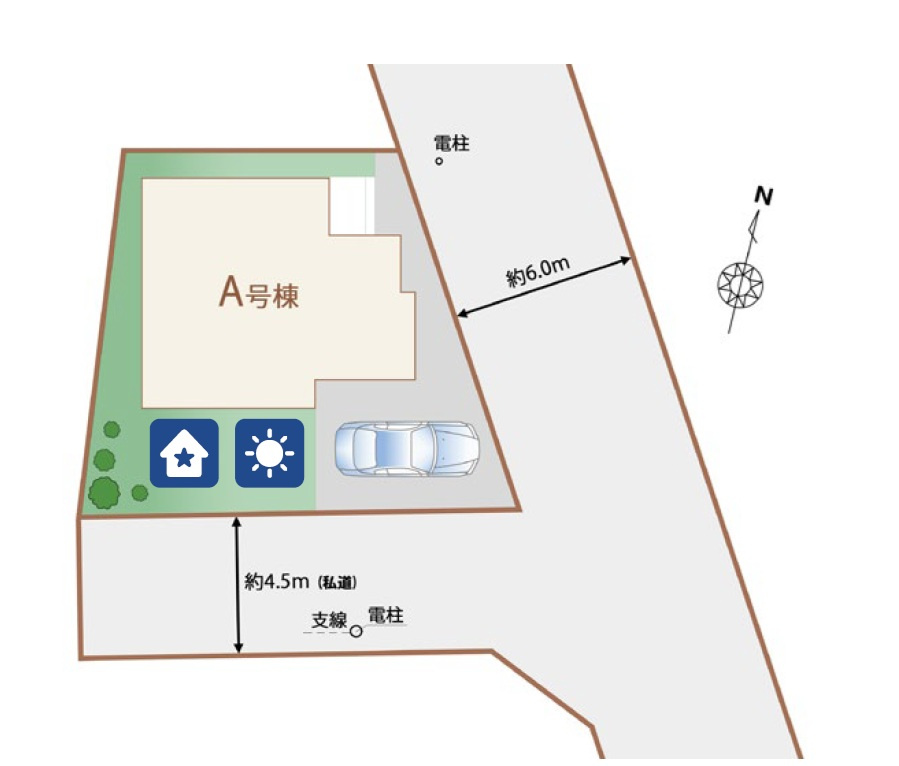 福生市熊川全１棟　新築戸建の区画図