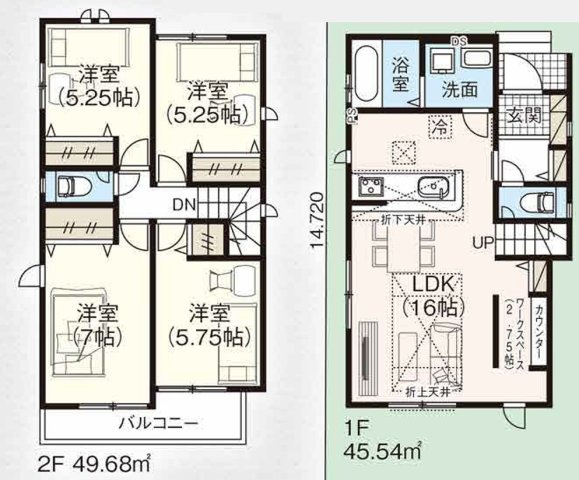 仲介手数料無料　GRAFARE 狭山市富士見13期　全１棟の間取り